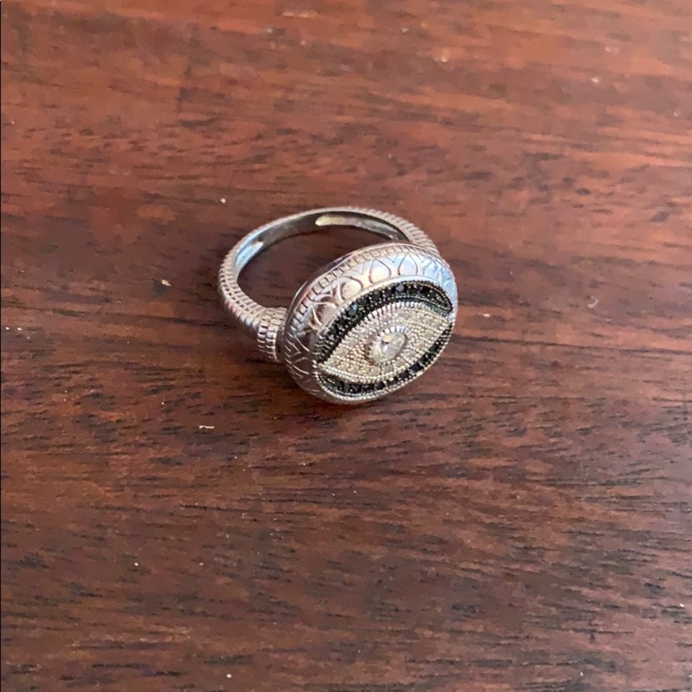 Gorgeous Evil Eye Sterling Silver Ring